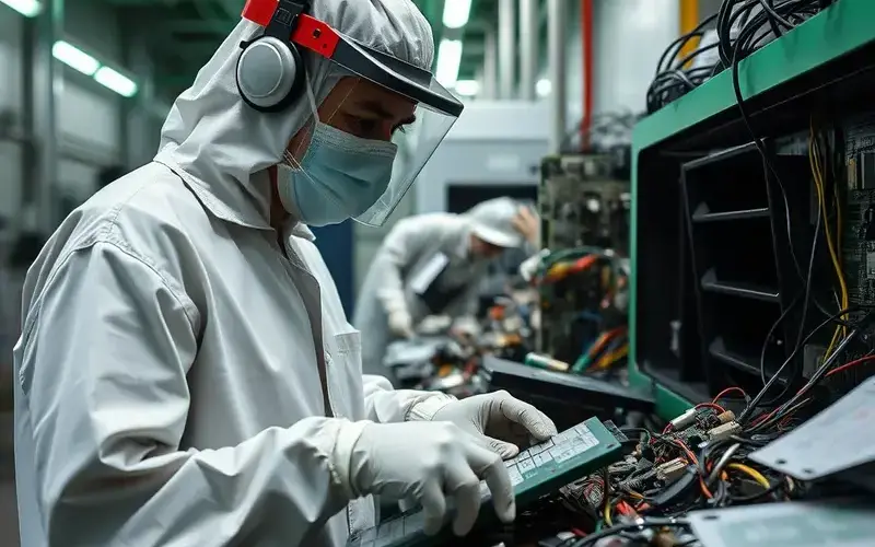 E-waste recycling facility